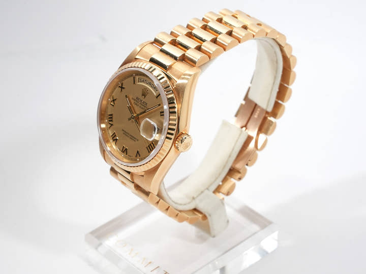 ロレックス デイデイト36 Ref.18238 イエローゴールド シャンパンローマン文字盤