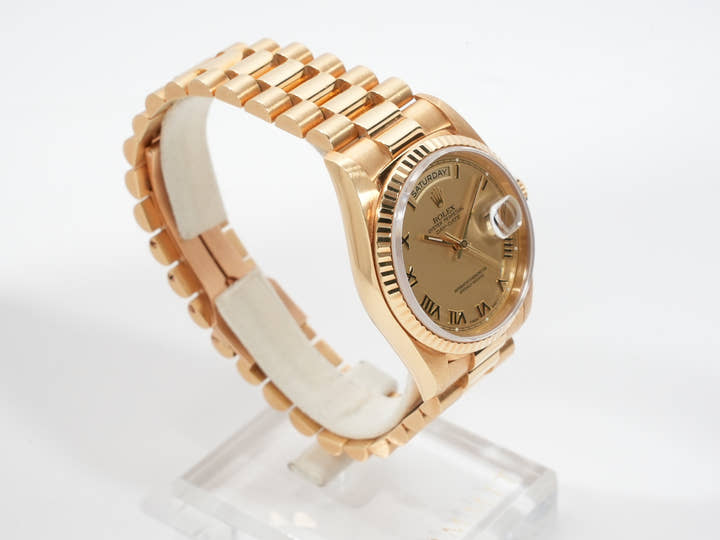 ロレックス デイデイト36 Ref.18238 イエローゴールド シャンパンローマン文字盤