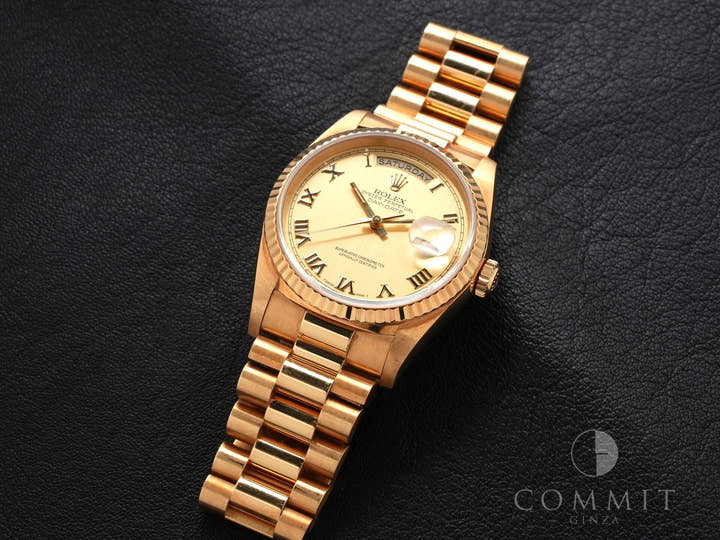 ロレックス デイデイト36 Ref.18238 イエローゴールド シャンパンローマン文字盤
