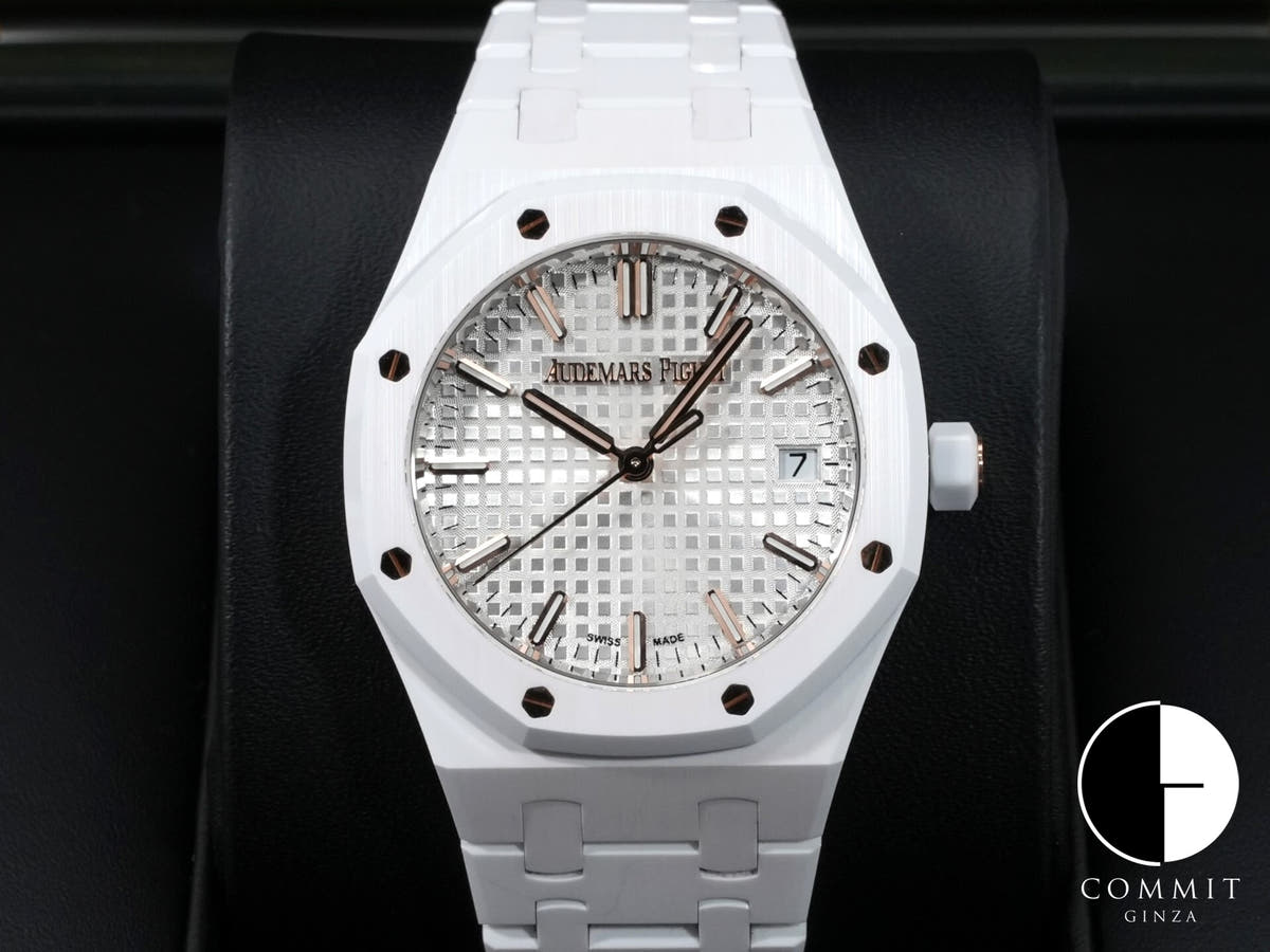 オーデマピゲ ロイヤルオーク Ref.77350CB.OO.1266CB.01 セラミック シルバー文字盤