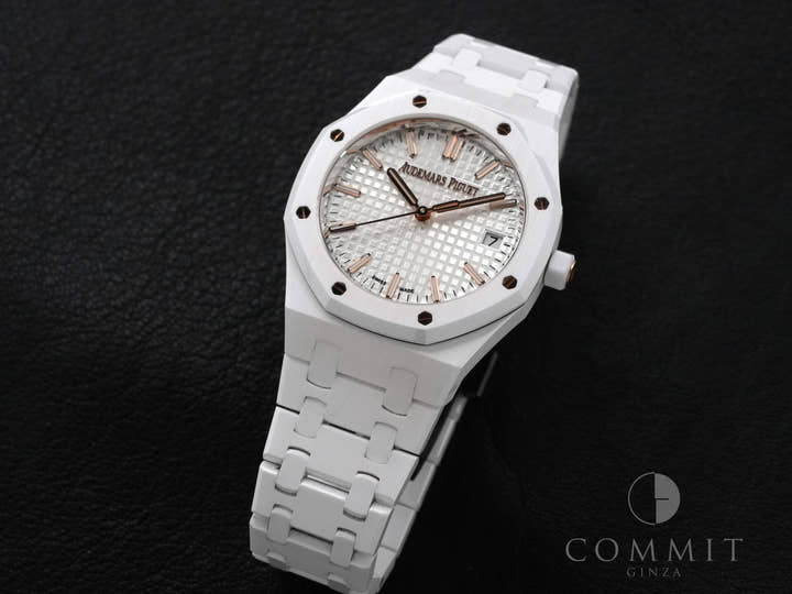 オーデマピゲ ロイヤルオーク Ref.77350CB.OO.1266CB.01 セラミック シルバー文字盤