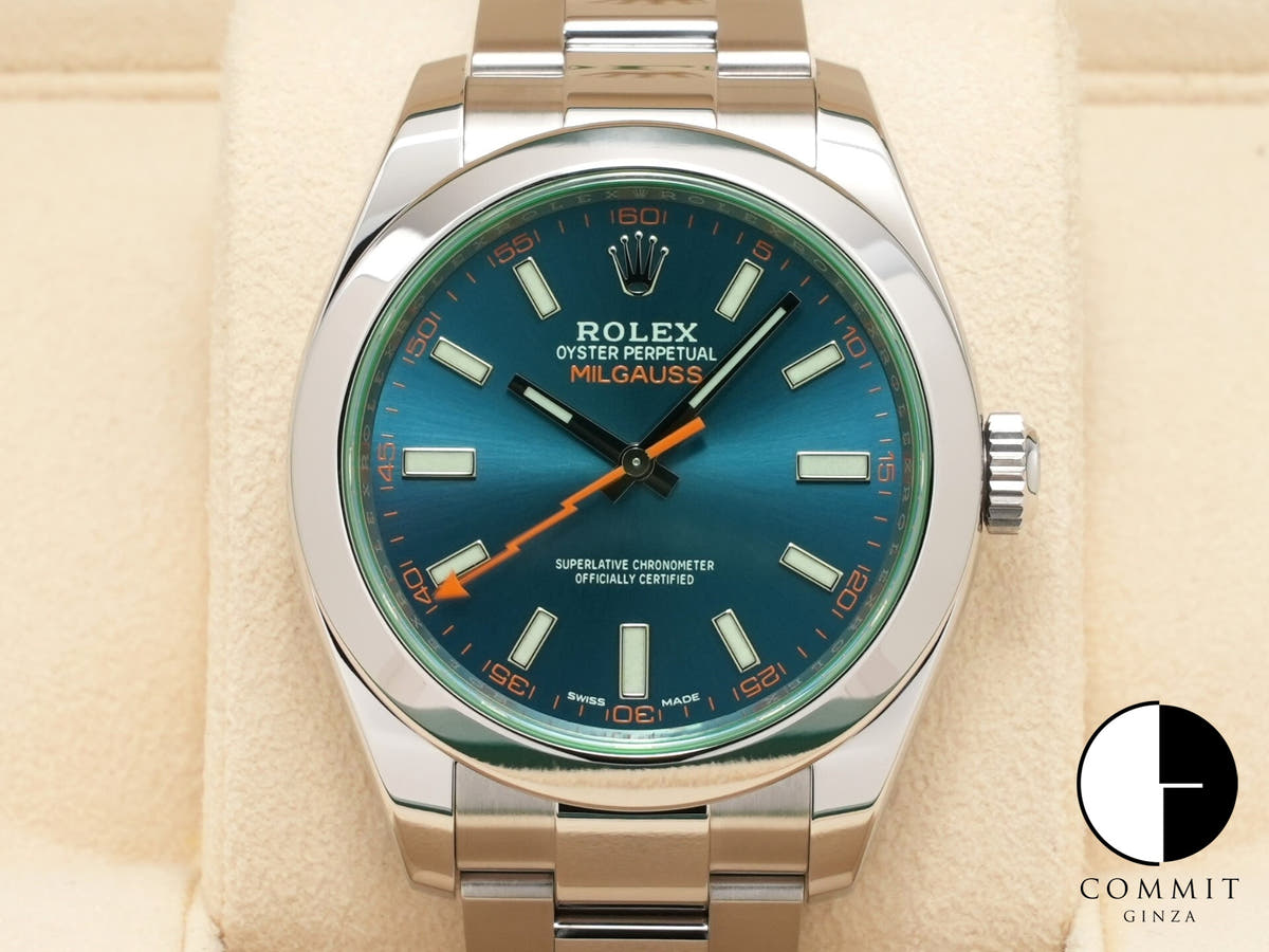 ロレックス ミルガウス Ref.116400GV ステンレススチール Zブルー文字盤