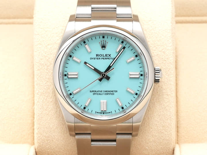 ロレックス オイスターパーペチュアル36 Ref.126000 ステンレススチール ターコイズ文字盤
