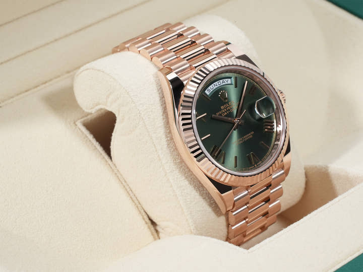 ロレックス デイデイト40 Ref.228235 エバーローズゴールド オリーブグリーン文字盤
