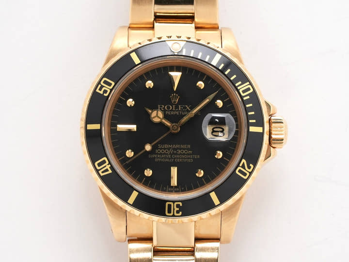 Rolex Submariner Date Ref. 16808 Yellow Gold Black Dial