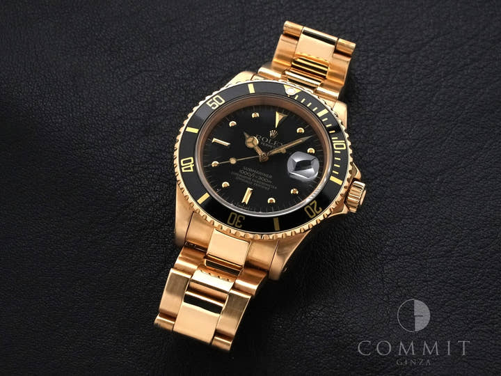 Rolex Submariner Date Ref. 16808 Yellow Gold Black Dial