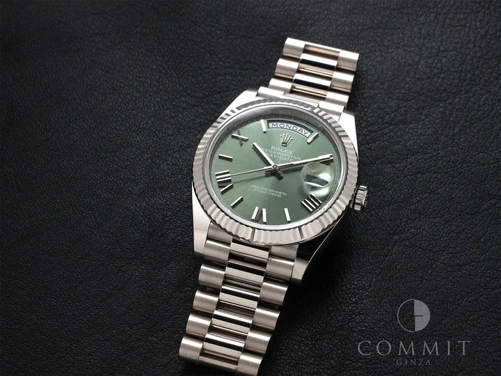 ロレックス デイデイト40 Ref.228239 ホワイトゴールド オリーブグリーン文字盤