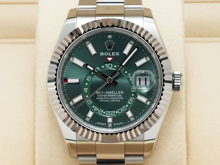ロレックス スカイドゥエラー Ref.336934 ステンレススチール/ホワイトゴールド ミントグリーン文字盤 オイスターブレスレット