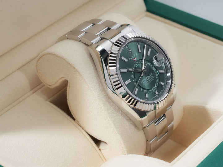 ロレックス スカイドゥエラー Ref.336934 ステンレススチール/ホワイトゴールド ミントグリーン文字盤 オイスターブレスレット