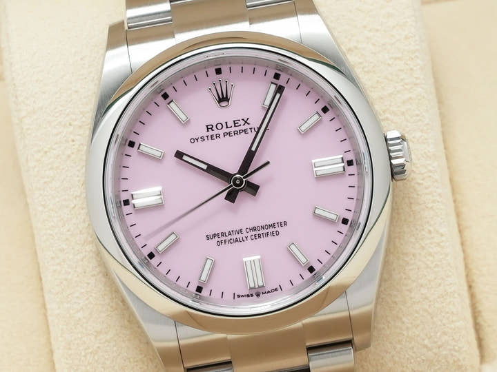 ロレックス オイスターパーペチュアル36 Ref.126000 ステンレススチール キャンディピンク文字盤