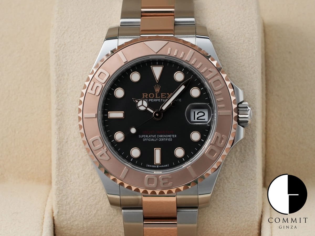ロレックス ヨットマスター37 Ref.268621 ステンレススチール/エバーローズゴールド ブラック文字盤