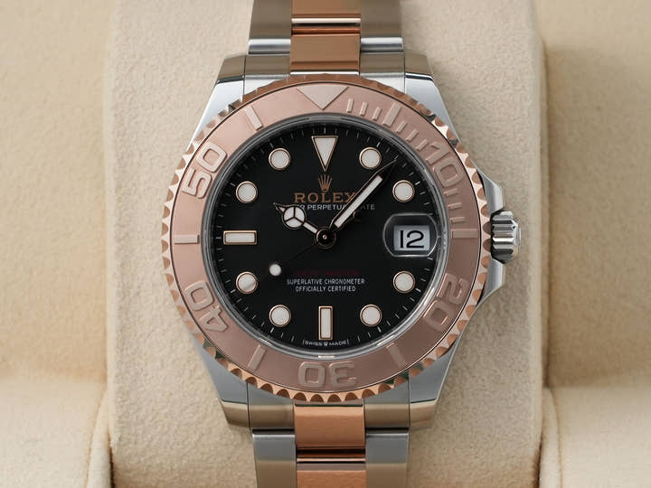 ロレックス ヨットマスター37 Ref.268621 ステンレススチール/エバーローズゴールド ブラック文字盤