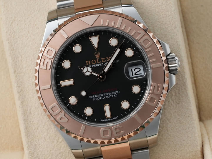 ロレックス ヨットマスター37 Ref.268621 ステンレススチール/エバーローズゴールド ブラック文字盤