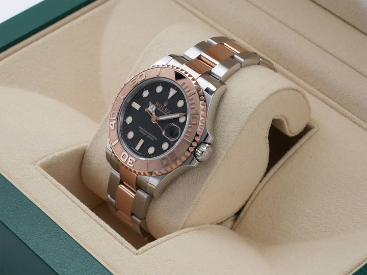 ロレックス ヨットマスター37 Ref.268621 ステンレススチール/エバーローズゴールド ブラック文字盤