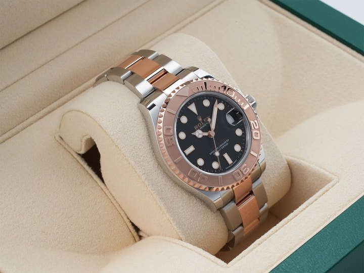 ロレックス ヨットマスター37 Ref.268621 ステンレススチール/エバーローズゴールド ブラック文字盤