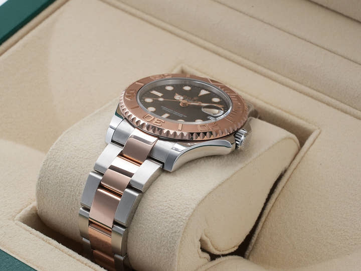 ロレックス ヨットマスター37 Ref.268621 ステンレススチール/エバーローズゴールド ブラック文字盤