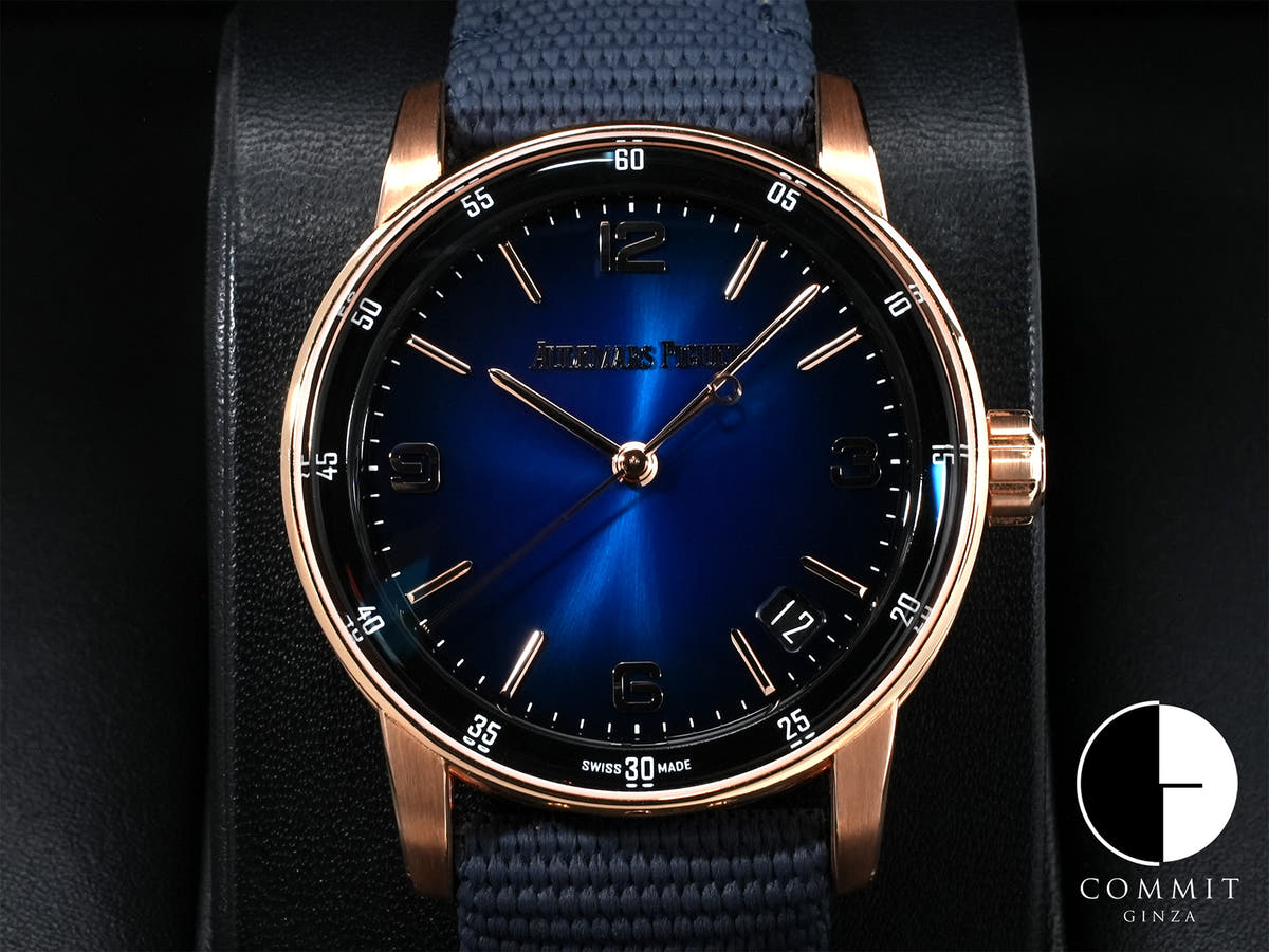 オーデマピゲ CODE 11.59 バイ オーデマ ピゲ Ref.15210OR.OO.A028CR.01 ピンクゴールド スモークブルーラッカー文字盤