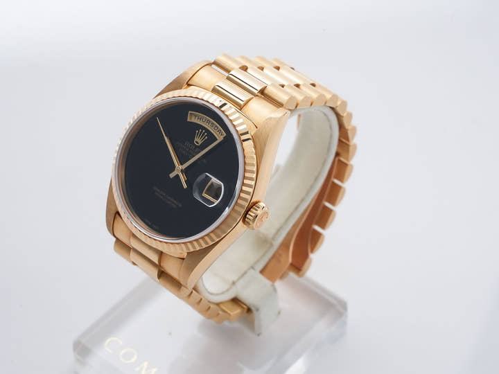 ロレックス デイデイト36 Ref.18238 イエローゴールド オニキス文字盤