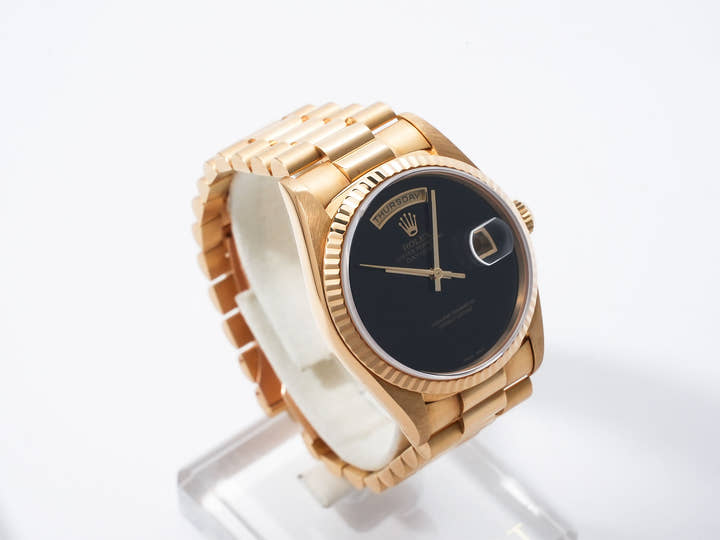 ロレックス デイデイト36 Ref.18238 イエローゴールド オニキス文字盤