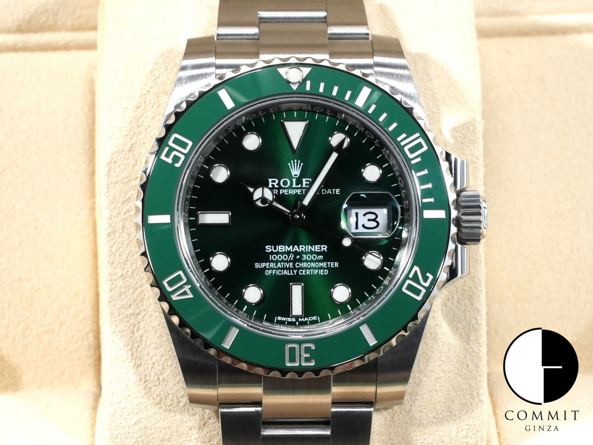 ロレックス サブマリーナー デイト Ref.116610LV ステンレススチール グリーン文字盤