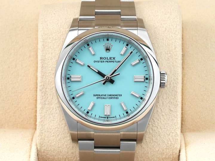ロレックス オイスターパーペチュアル36 Ref.126000 ステンレススチール ターコイズ文字盤
