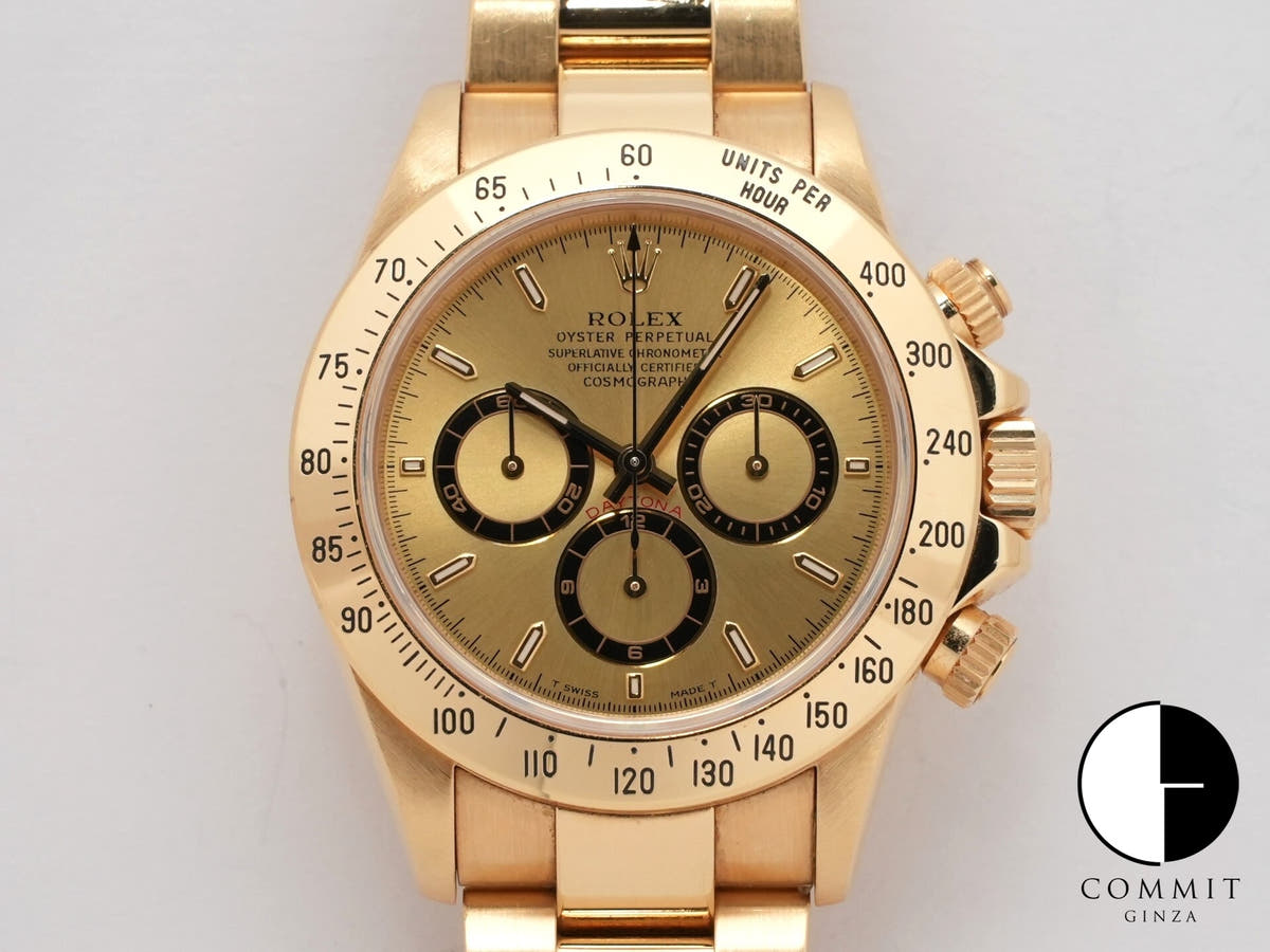 ロレックス デイトナ エルプリメロ Ref.16528 イエローゴールド シャンパン文字盤