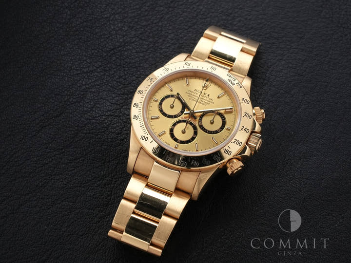 ロレックス デイトナ エルプリメロ Ref.16528 イエローゴールド シャンパン文字盤