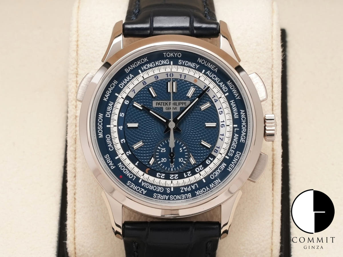 パテックフィリップ コンプリケーション ワールドタイム クロノグラフ Ref.5930G-001 ホワイトゴールド ブルー文字盤
