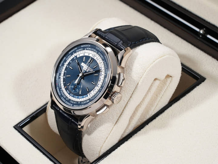 パテックフィリップ コンプリケーション ワールドタイム クロノグラフ Ref.5930G-001 ホワイトゴールド ブルー文字盤