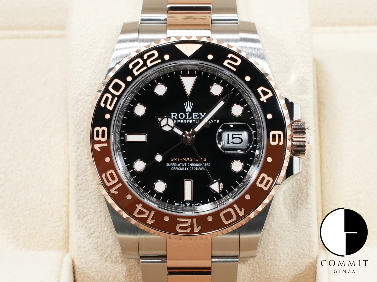 ロレックス GMTマスターII Ref.126711CHNR ステンレススチール/エバーローズゴールド ブラック文字盤 オイスターブレスレット オイスターブレスレット