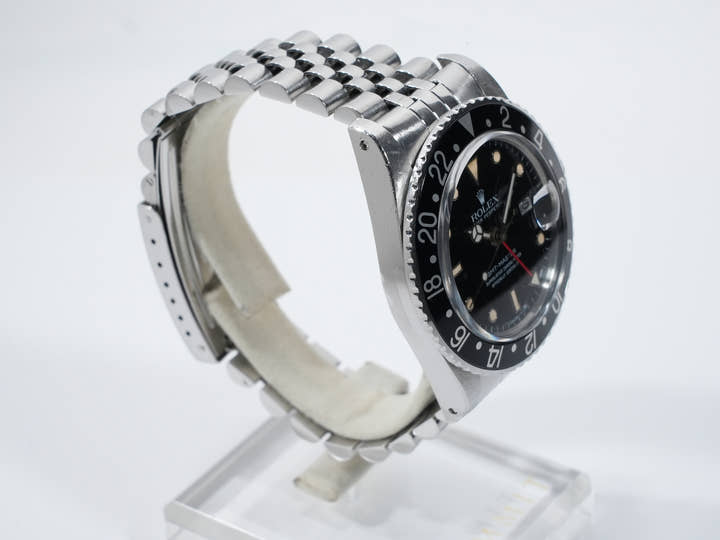 ロレックス GMTマスター Ref.16750 ステンレススチール ブラック文字盤 ジュビリーブレスレット 中古 3o2b43b3