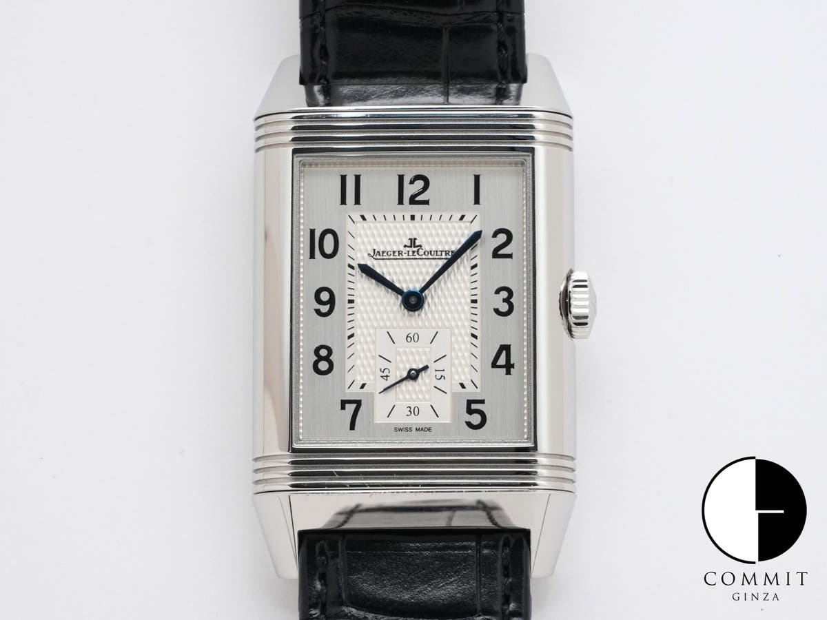 ジャガールクルト レベルソ クラシック ラージ デュオ スモールセコンド Ref.Q3848420 シルバー/ブラック文字盤 中古 cozu2n2h