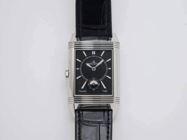 ジャガールクルト レベルソ クラシック ラージ デュオ スモールセコンド Ref.Q3848420 シルバー/ブラック文字盤 中古 cozu2n2h