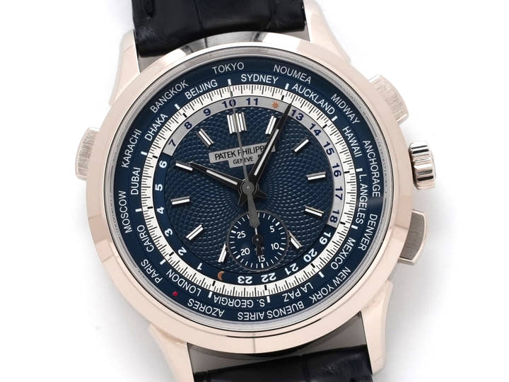 パテックフィリップ コンプリケーション ワールドタイム クロノグラフ Ref.5930G-010 ホワイトゴールド ブルー文字盤
