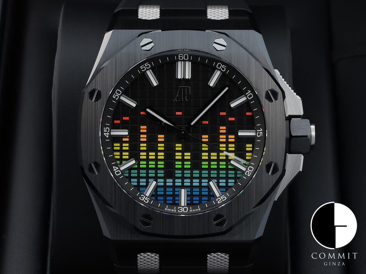 オーデマピゲ ロイヤルオーク オフショア ミュージックエディション Ref.15600CE.OO.A002CA.01 ブラックセラミック ブラック文字盤