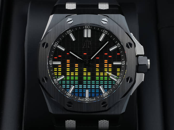 オーデマピゲ ロイヤルオーク オフショア ミュージックエディション Ref.15600CE.OO.A002CA.01 ブラックセラミック ブラック文字盤