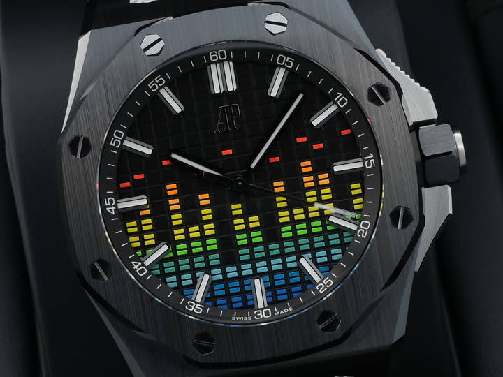 オーデマピゲ ロイヤルオーク オフショア ミュージックエディション Ref.15600CE.OO.A002CA.01 ブラックセラミック ブラック文字盤