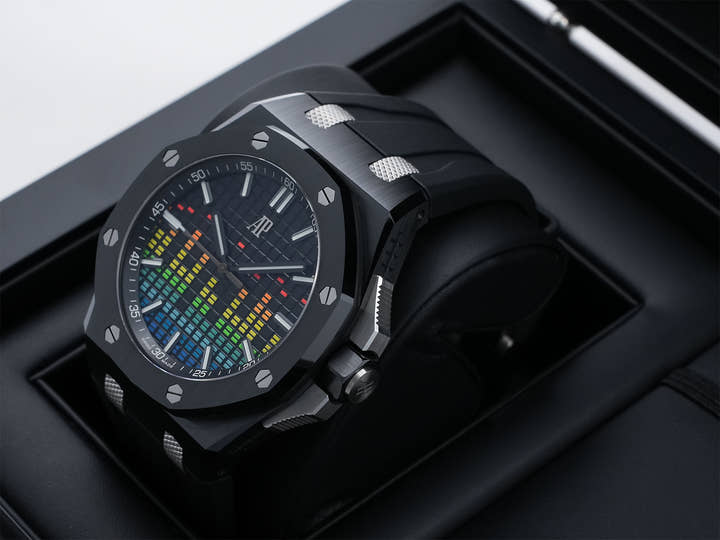 オーデマピゲ ロイヤルオーク オフショア ミュージックエディション Ref.15600CE.OO.A002CA.01 ブラックセラミック ブラック文字盤