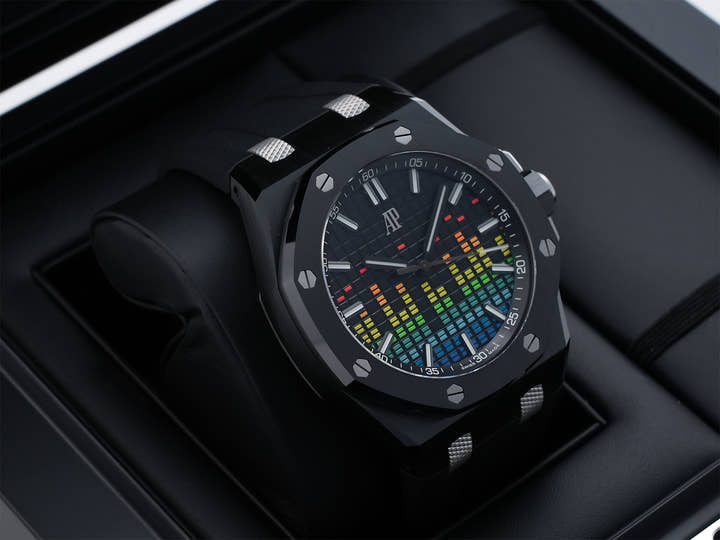 オーデマピゲ ロイヤルオーク オフショア ミュージックエディション Ref.15600CE.OO.A002CA.01 ブラックセラミック ブラック文字盤