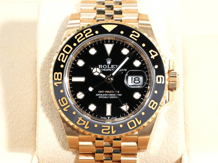 ロレックス GMTマスターII Ref.126718GRNR イエローゴールド ブラック文字盤 オイスターブレスレット