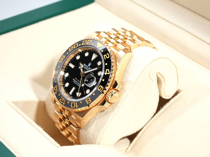 ロレックス GMTマスターII Ref.126718GRNR イエローゴールド ブラック文字盤 オイスターブレスレット