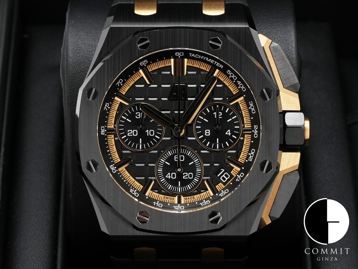 オーデマピゲ ロイヤルオーク オフショア クロノグラフ Ref.26420CE.OO.A127CR.01 セラミック/イエローゴールド ブラック文字盤