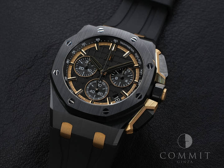 オーデマピゲ ロイヤルオーク オフショア クロノグラフ Ref.26420CE.OO.A127CR.01 セラミック/イエローゴールド ブラック文字盤