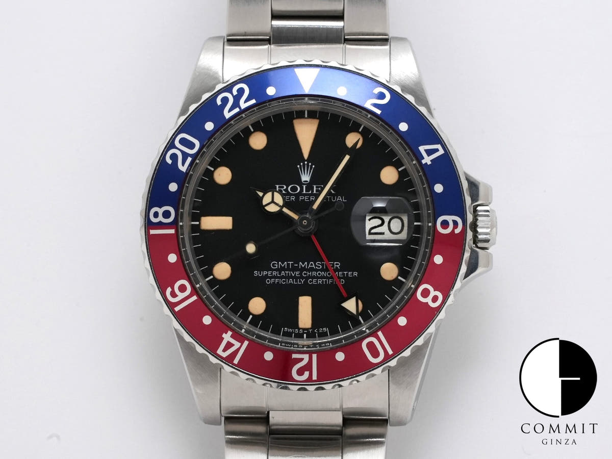 ロレックス GMTマスター Ref.1675 ステンレススチール ブラック文字盤 オイスターブレスレット
