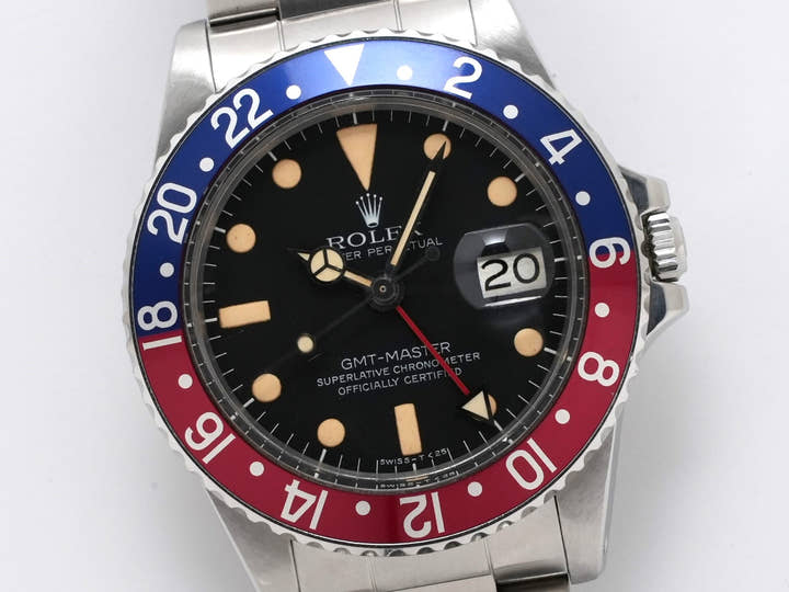 ロレックス GMTマスター Ref.1675 ステンレススチール ブラック文字盤 オイスターブレスレット