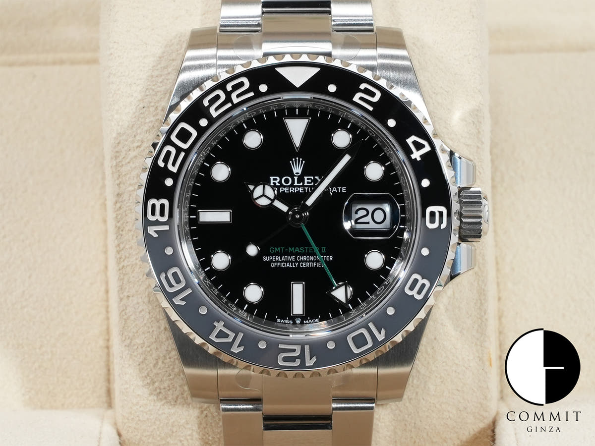 Rolex GMT-Master II Ref. 126710GRNR Stainless Steel Black Dial Oyster Bracelet