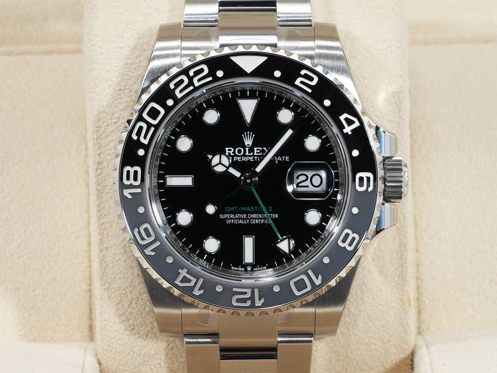 Rolex GMT-Master II Ref. 126710GRNR Stainless Steel Black Dial Oyster Bracelet