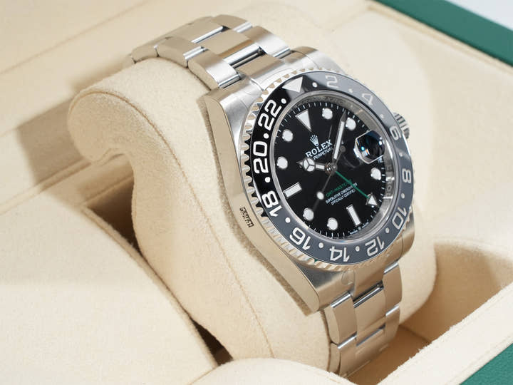 Rolex GMT-Master II Ref. 126710GRNR Stainless Steel Black Dial Oyster Bracelet