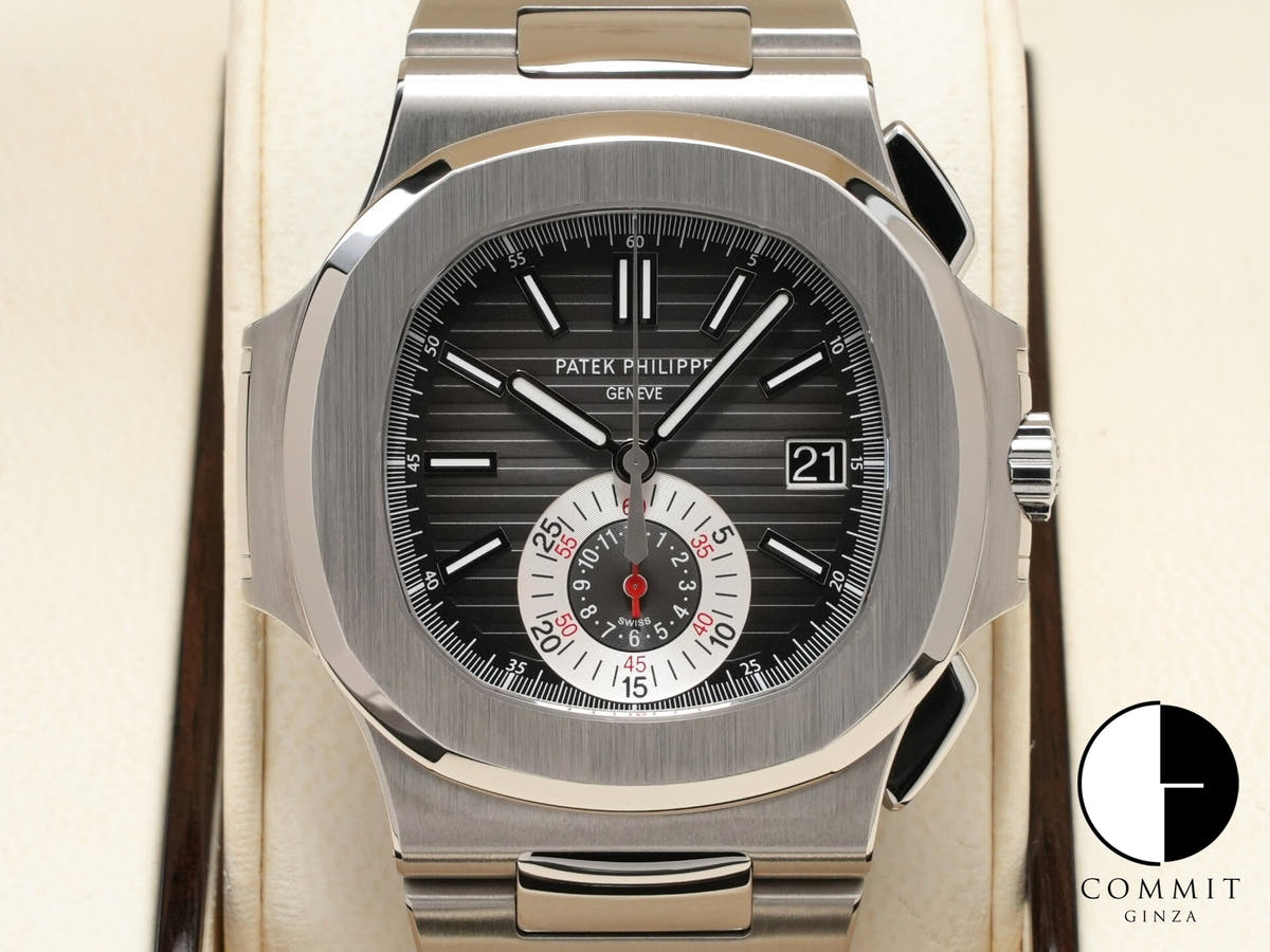 パテックフィリップ ノーチラス クロノグラフ Ref.5980/1A-014 ステンレススチール ブラック文字盤
