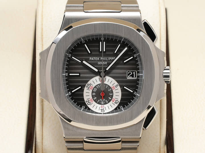 パテックフィリップ ノーチラス クロノグラフ Ref.5980/1A-014 ステンレススチール ブラック文字盤